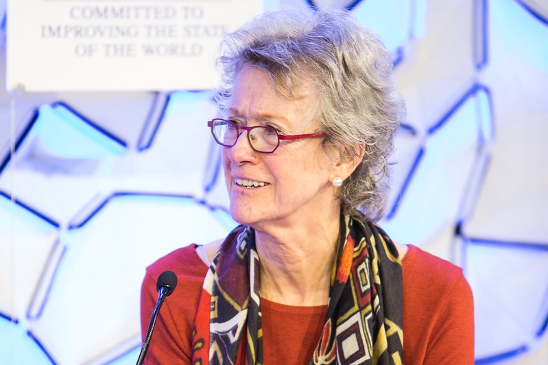 Arlie Hochschild, 2018'de Davos'da düzenlenen Dünya Ekonomik Forumu'nda. (Fotoğraf: Sikarin Thanachaiary)