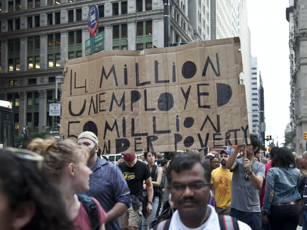 30 Eylül 2011, Occupy Wall Street gösterisi. (Fotoğraf: Lev Radin, Shutterstock izniyle kullanılmıştır.)